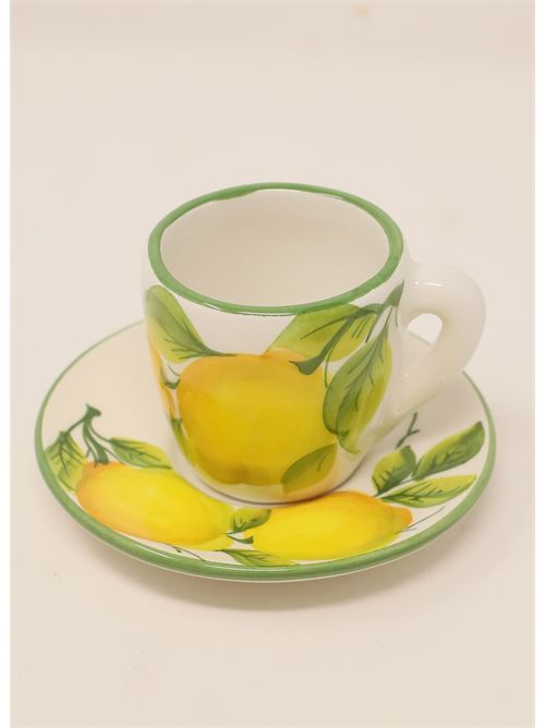 tazzina da caffe con limoni L'Oasi ceramiche | TAZZINACAFFEGIALLO